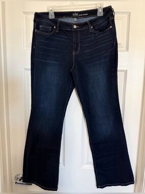 New York & Company Curvy Bootcut Jeans 14P Petite Dark Wash NWOT